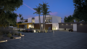 Minimalist architectural design mockup created for the Clearwater Hills neighborhood.