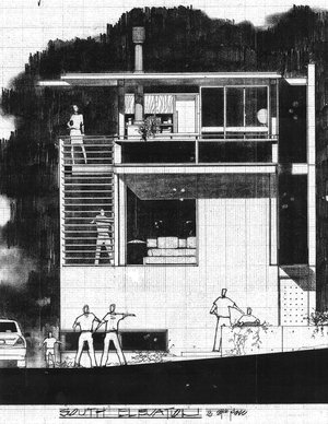Phoenix Arizona Architect Randall Fonce designs a beach house in Manhattan Beach California.